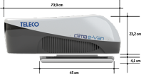 Кондиционер Telair CLIMA e-VAN 5400H моноблок накрышный компактный Кондиционер Telair CLIMA e-VAN 5400H моноблок накрышный компактный